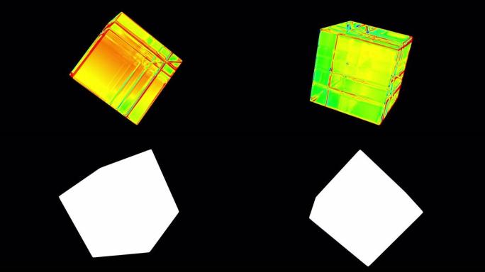 立方体抽象现代背景4k循环