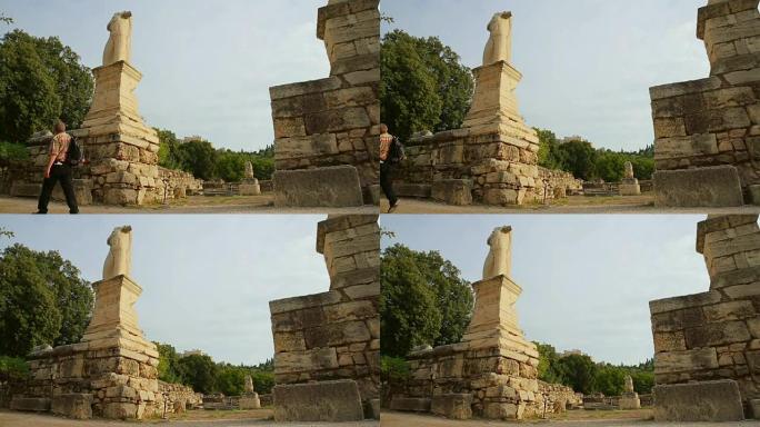 泰坦和巨人的古代雕像遗迹，