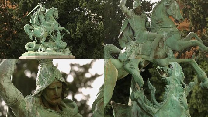 萨格勒布的圣乔治和龙的古代雕像、景点和历史
