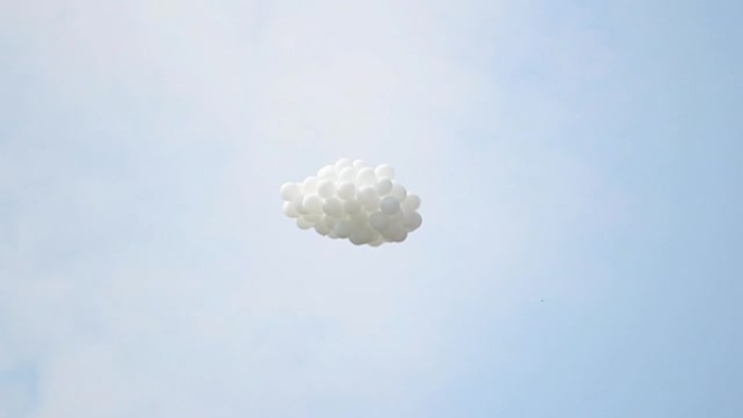 天上高飞的气球云，梦想成真，许愿