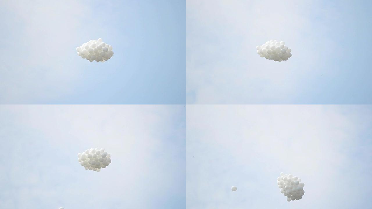 天上高飞的气球云，梦想成真，许愿