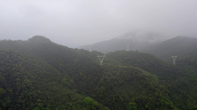 广东龙门南昆山森林云雾航拍