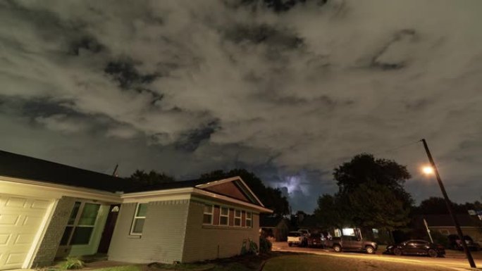 德克萨斯州理查森-2019年10月20日: 达拉斯雷暴云龙卷风时间流逝