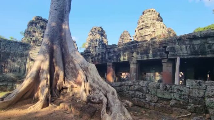 神秘的古代遗迹班台寺-柬埔寨著名地标，吴哥窟建筑群。柬埔寨暹粒。