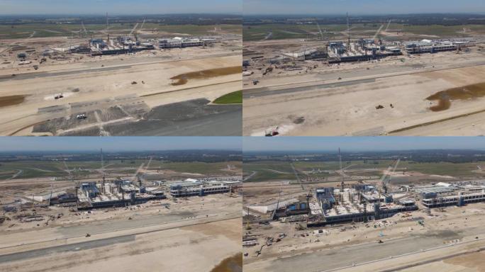 2023年2月Badgerys Creek新的西悉尼国际机场建筑工地的空中无人机视图