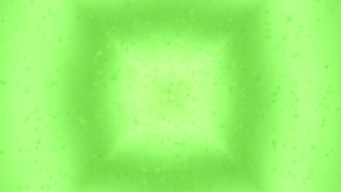 绿色立方体和粒子从中心可循环的背景中扩展