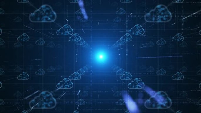 云计算隧道技术云端概念计算机运算数据云中