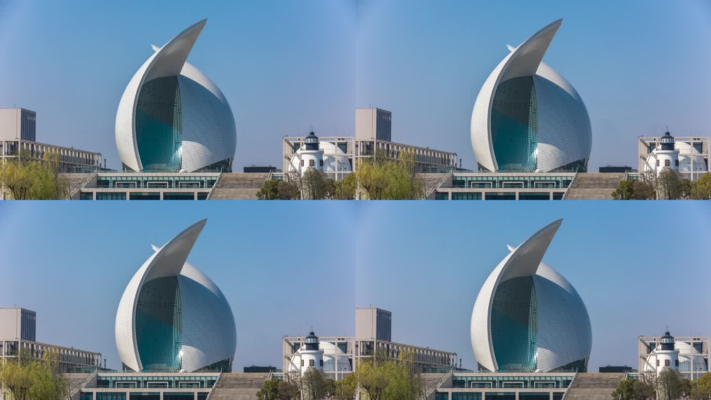 上海中国航海博物馆光影变化延时