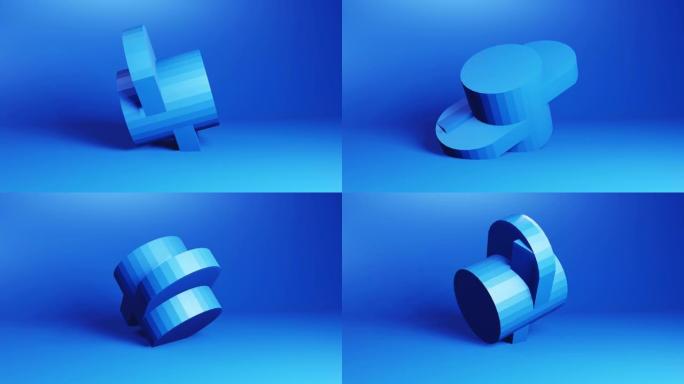 几何圆柱运动图形抽象背景