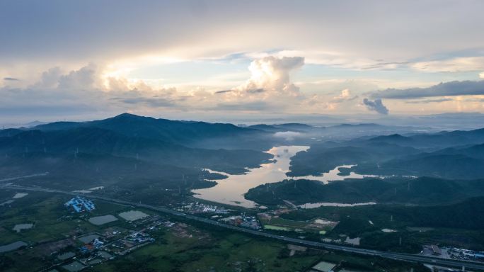 山水延时 山水 湖面 绿水青山 湖水