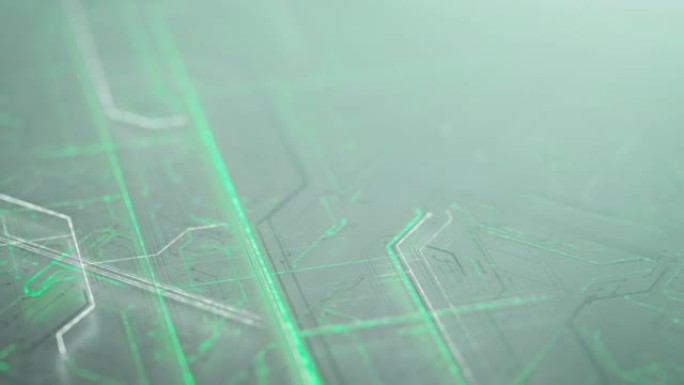 电路板图案-抽象技术背景-特写，可循环，浅绿色版本-计算机，电子工业，数据处理