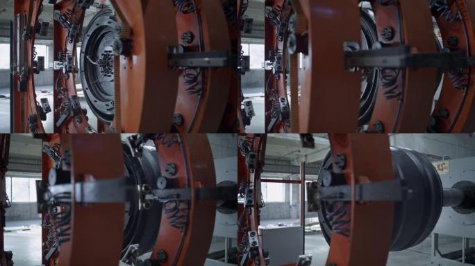 工业自动装置上的轮胎制造工厂机构设置胶带