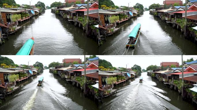 游客乘出租车去看看邦銮运河沿线的社区，用珍贵的艺术品体验传统的生活方式。