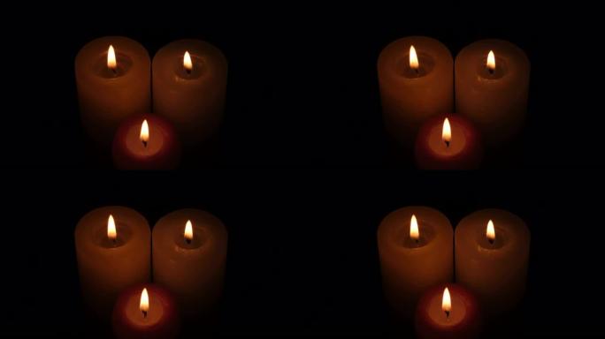 蜡烛是用一根燃烧的火柴点燃的
