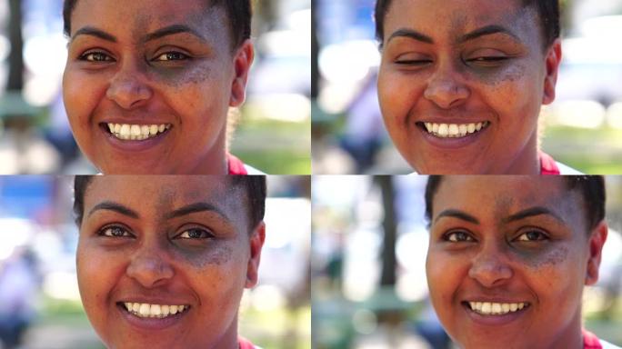 巴西非洲女性肖像特写