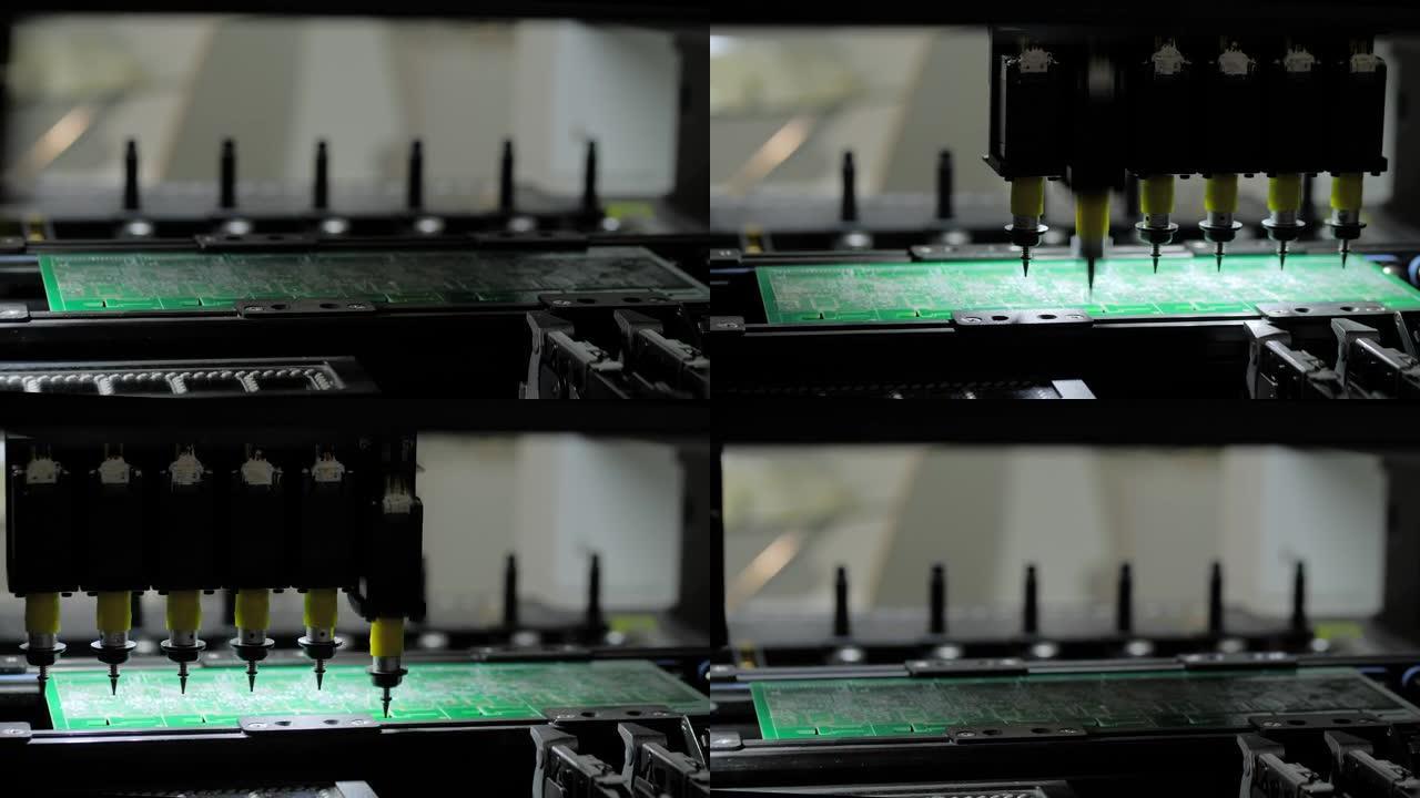 自动贴片取放机组装印刷电路板