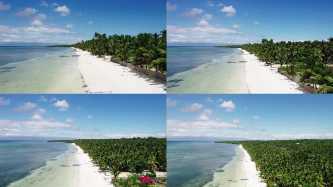 菲律宾锡基霍尔岛的海滩和清澈的海水
