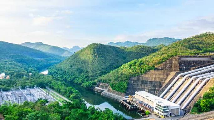 泰国北碧府Srinagarind大坝的时间流逝