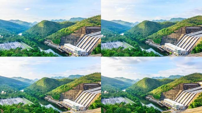 泰国北碧府Srinagarind大坝的时间流逝