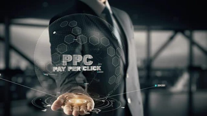 PPC-用全息图商人概念按点击付费