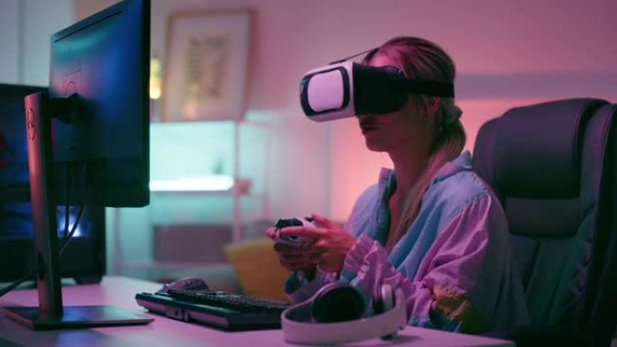 视频游戏、虚拟现实耳机和metaverse、女性和未来技术、虚拟现实和桌面游戏玩家。UX，计算机和数