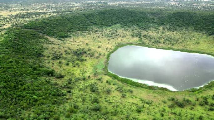 南非美丽的茨瓦因陨坑鸟瞰图