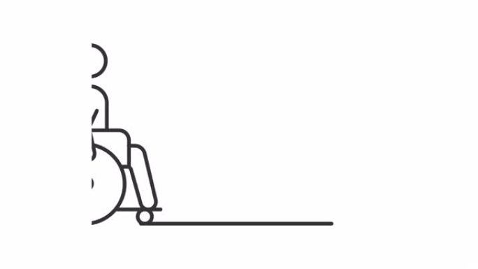 动画残疾线性图标