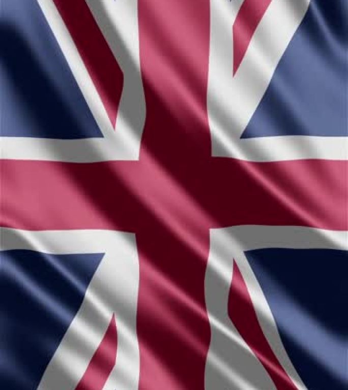 英国挥舞着国旗。英国国旗飘扬。英国国旗4k分辨率背景。英国国旗特写