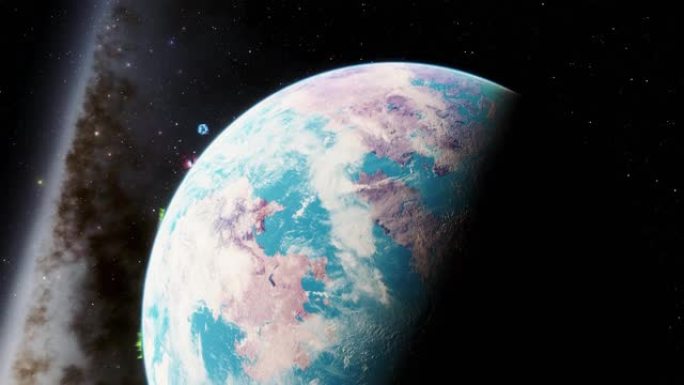 Exo带生命的星球、外星星球动画、太空、4K