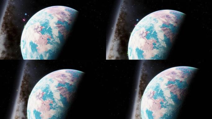 Exo带生命的星球、外星星球动画、太空、4K