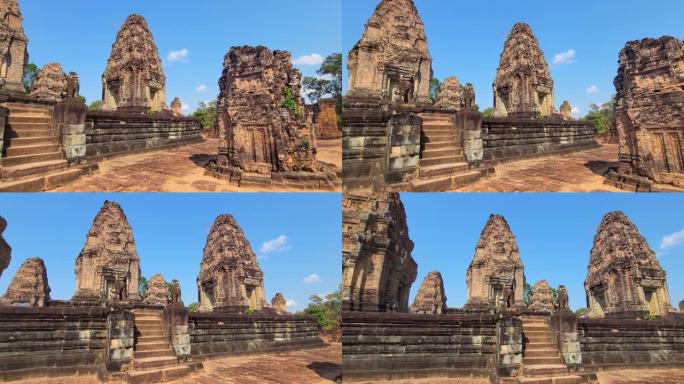 神秘的古代遗迹东梅本寺-柬埔寨著名地标，吴哥窟建筑群。柬埔寨暹粒。