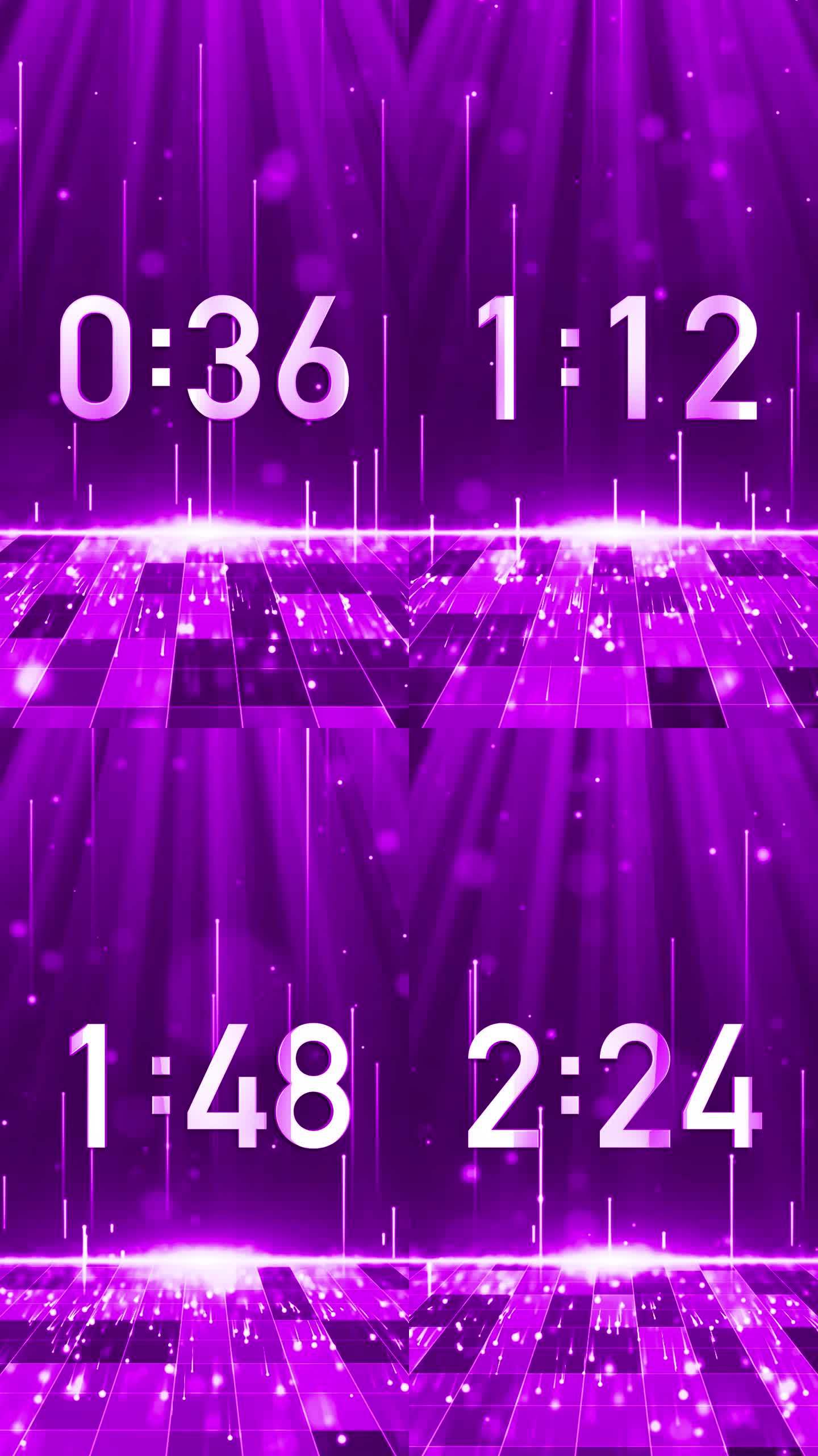 高端粉紫色3分钟液晶正数顺数计时竖屏