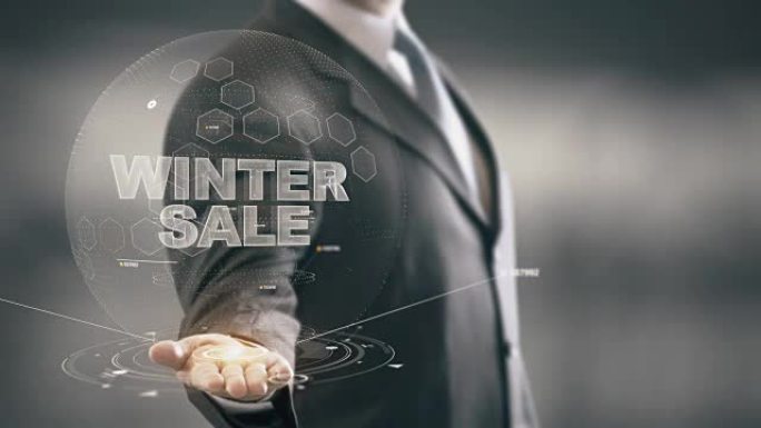 冬季销售商人手握新技术