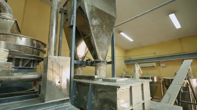 滑石粉制造装置或工厂的全景