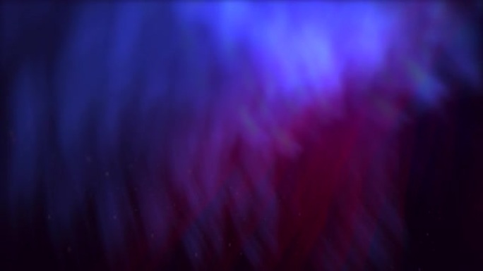 夜空上神秘的蓝色和红色极光