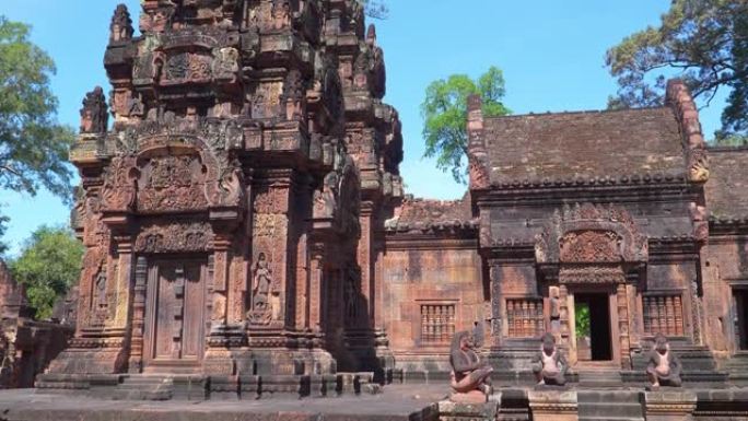 神秘的古代遗迹班第寺-柬埔寨著名地标，吴哥窟建筑群。柬埔寨暹粒。