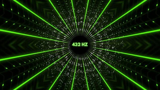 432Hz绿色背景循环视频。