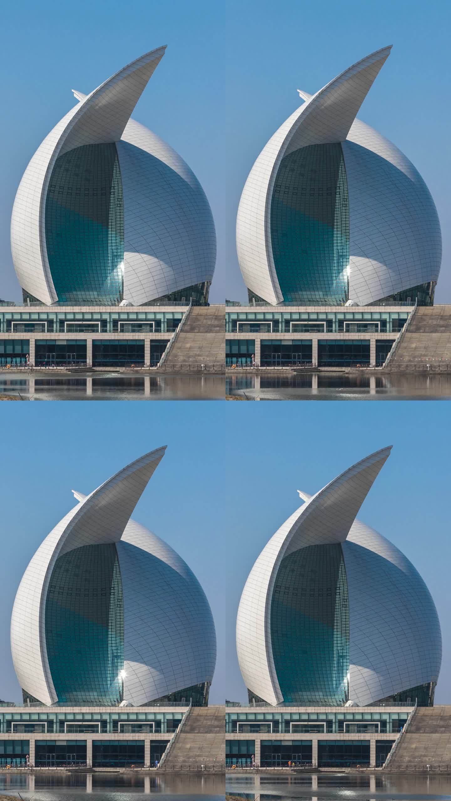 上海中国航海博物馆光影变化延时