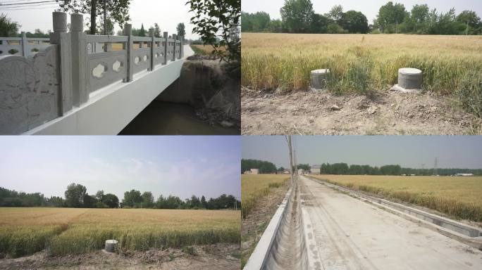 农村基建 农田灌溉系统 农村新建桥