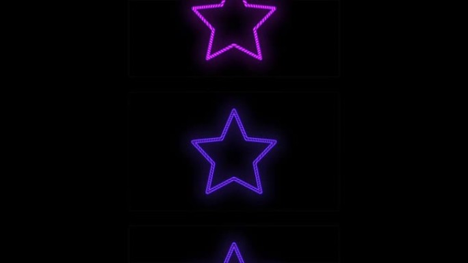 霓虹紫色星星图案成排