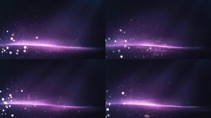 美丽的抽象粒子背景，无缝循环动画-紫色版本-设计，闪光，优雅
