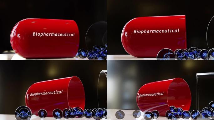 带有封装螺旋的生物制药胶囊