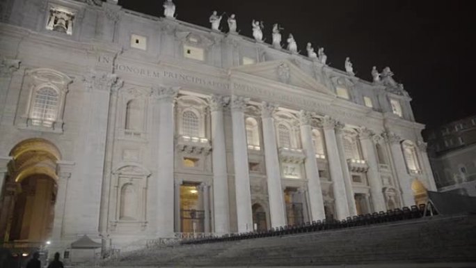 梵蒂冈城圣彼得大教堂美丽的门面，罗马之旅