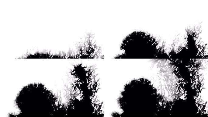 垃圾墨水扩散并充满屏幕