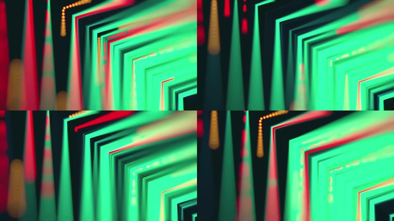 抽象发光数据线转弯技术背景-霓虹色