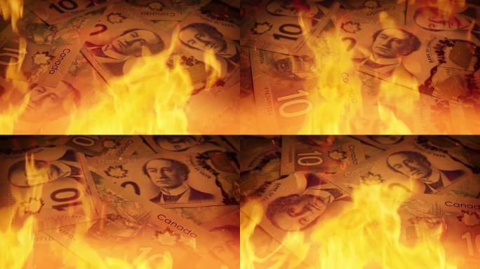 加拿大纸币的防火经济概念
