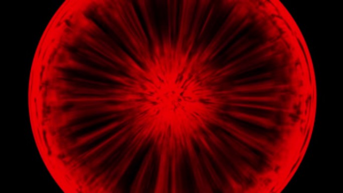 4k红色切片形抽象伸缩互穿魔力等离子体。传送能量球门户网关。量子空间虫洞空间隧道的球体。明亮的灯光闪