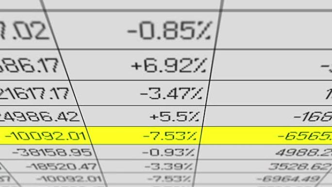 股票市场价格数据变化，电子文件，跟踪电子表格软件