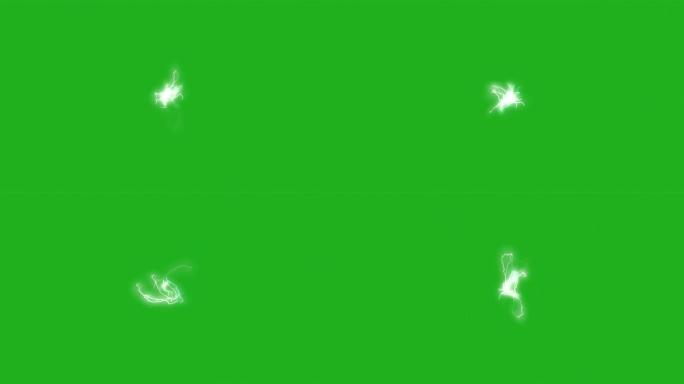 闪电效果绿屏运动图形