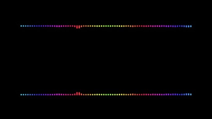 彩色双音频波谱抽象动画。